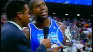 Magic Johnson Wins MVP at 1992 All Star [upl. by Dnaleel]