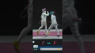 A GREAT touch from Papescu This woman is a snake 🐍 fencing sports [upl. by Ulyram]