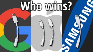 Best headphone adapter USBC  Lightning to 35 mm Apple vs Google vs Samsung [upl. by Bjorn]