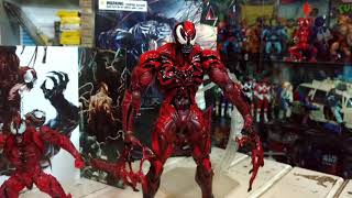 Reseña carnage revoltech y venom play arts kai limited color carnage [upl. by Piwowar826]