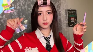 ASMR Ulzzang girl⭐️ does ur nails quickly during class break amp Making parfait 💅🏻 RP [upl. by Zapot971]