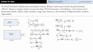 Zadanie 34  Matura z matematyki 2010 [upl. by Olag640]