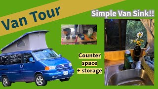 Van Tour and Trip Cleanup  Solo Woman Camping Life  Van Sink Ideas [upl. by Nnylyak]