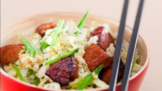 Recette de sauté porc au chou chinois et pois gourmand [upl. by Naraj]