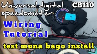 Part 1 UNIVERSAL DIGITAL SPEEDOMETER FOR ALL MOTORCYCLE WIRING CONNECTIONTAGALOG TUTORIAL  CB 11O [upl. by Celestine]