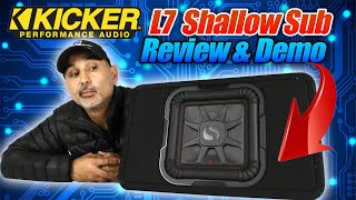 Kicker L7 Shallow 10 inch Subwoofer in a Sealed enclosure DEMO and REVIEW 46L7T102 and 46L7T104 [upl. by Ramel]