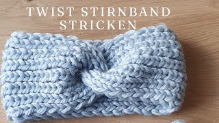 WOW Einfaches Stirnband stricken mit Schleifentwist  Für Anfänger geeignet [upl. by Annaeerb]