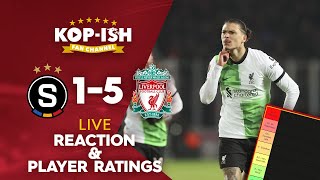 SPARTA PRAGUE 15 LIVERPOOL  LIVE MATCH REACTION amp PLAYER RATINGS [upl. by Divaj]