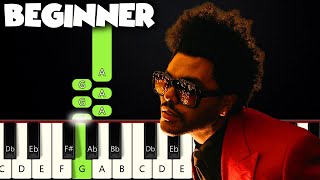 Blinding Lights  The Weeknd  BEGINNER PIANO TUTORIAL  SHEET MUSIC by Betacustic [upl. by Trixi]