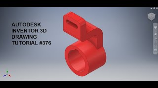 Autodesk Inventor 3d Part drawing Practice 376  Inventor Tutorials  Autodesk Inventor Drawings [upl. by Antone]