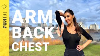 Eliminate Fat in Back Chest and Arms  Tone and Define Upper Body [upl. by Marchall]