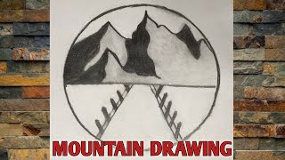 How to draw mountains step by step easy  draw mountains in 3 minutes [upl. by Ricoriki827]