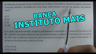 QUESTÕES INSTITUTO MAIS  SÓ QUESTÕES DE CONCURSO [upl. by Doolittle]