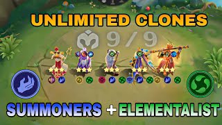 ELEMENTALIST SUMMONERSUNLIMITED ULT CLONES  MAGIC CHESS  MOBILE LEGENDS [upl. by Gschu]