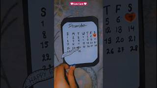 Birthday cute calendar card😍💌shortvideo birthday cards artandcraft vairalvideo [upl. by Ameerahs]