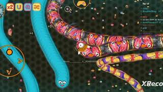 workmateio gameplay with head shots transforming baby worm into papa wormwormmate io [upl. by Onairam]