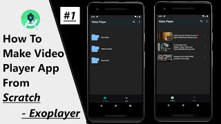 How To Make Video Player App In Android Studio  Bottom Navigation Bar Exoplayer Tutorial  Part 1 [upl. by Akinak693]