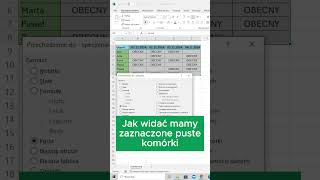 ✨ Masowe Uzupełnianie Pustych Komórek w Excelu 📊 excel exceltips pracaexcela kursexcel [upl. by Lanna]