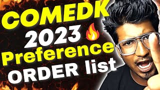 COMEDK 2023  Preference order list 2023 amp Seat Matrix of COMEDK Colleges COMEDK Mock Round Details [upl. by Akaenahs499]