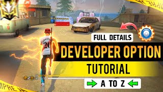 Developer Option Full Setting Tutorial  Lag Fix  Ping Fix  High FPS Free Fire max ⚡🔥 [upl. by Araik]