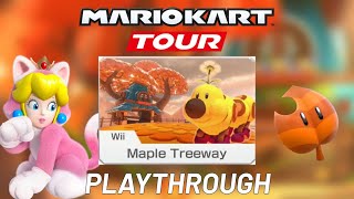 Wii Maple Treeway  Mario Kart Tour Playthrough [upl. by Vinson]