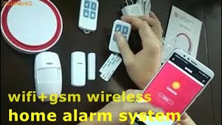 How to use wifi gsm wireless home alarm system with tuya APP [upl. by Rumney]