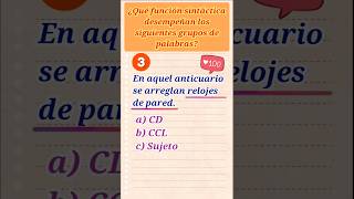 ✅ Test de SINTAXIS aposiciónvocativoCDsujeto agentepacienteCC lenguaespanola evau eso [upl. by Aipotu]