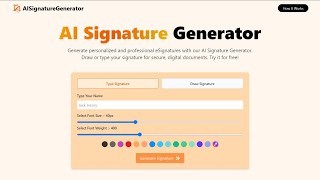 How to Make Digital Signature  Make Electronic Signature  AI Signature [upl. by Conchita]