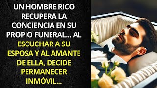 UN HOMBRE RICO RECUPERA LA CONCIENCIA EN SU PROPIO FUNERAL AL ESCUCHAR A SU ESPOSA Y AL AMANTE DE [upl. by Adham818]