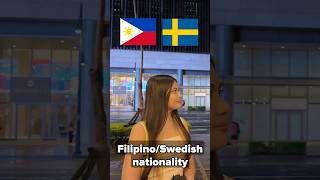 Half Filipino Half Swedish filipinas interview halffilipino [upl. by Itsuj]