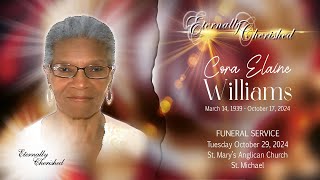 Celebration of Life  CORA ELAINE WILLIAMS [upl. by Arvonio]