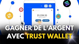 TRUSTWALLET COMMENT GAGNER DE LARGENT SUR TRUST WALLET [upl. by Ariek]