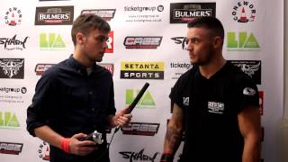 PostFight Interview with Kiefer Crosbie following Cage Contender 17 [upl. by Ybrik706]