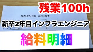 【残業約100時間】新卒2年目インフラエンジニアの給料明細大公開。 [upl. by Claudelle651]