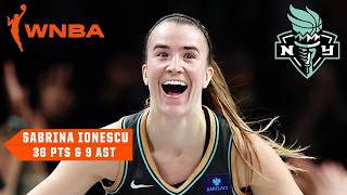 Sabrina Ionescu DROPS PLAYOFF CAREERHIGH with 36 PTS to help the Liberty advance 🗽  WNBA on ESPN [upl. by Geddes]