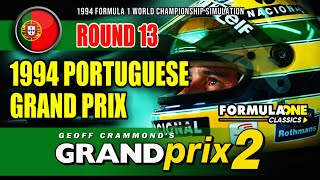 Grand Prix 2 Virtual Season  Round 13 1994 Portuguese Grand Prix [upl. by Aivuy]