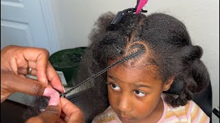 Creative Kids Braid Style  Stitch Braids  Heart Design [upl. by Lleksah673]