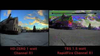 HDZERO 1 watt vs RapidFire TBS 15 watt [upl. by Jasen]