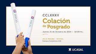 CCLXXXII Colación de Posgrado  31 de Octubre [upl. by Cleavland]