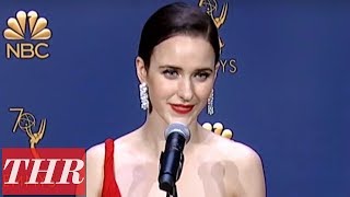 Rachel Brosnahan 2018 Emmy Awards Winner Backstage Interview  THR [upl. by Howard]