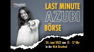 Last Minute Azubi Börse 2022 in der HLA Bruchsal [upl. by Laen]