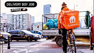 Food Delivery Work In Poland  fooddelivery Poland europe [upl. by Idnaj136]