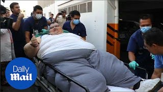 Worlds heaviest man at 595 kilos to undergo lifesaving surgery  Daily Mail [upl. by Atinus]