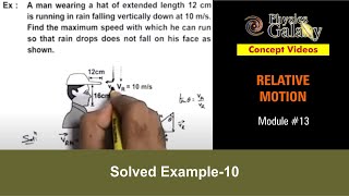 Class 11 Physics  Relative Motion  13 Solved Example10 on Relative Motion  For JEE amp NEET [upl. by Akinej]