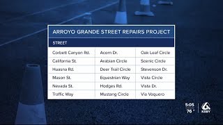 Which streets are affected for an extensive construction project in Arroyo Grande [upl. by Kariv522]