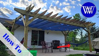 How to Build a Pergola with Retractable Awning [upl. by Nyvar]