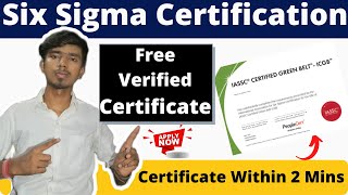 Six Sigma Certification  Six Sigma Free Certificate  Six Sigma Certificate [upl. by Kirch366]