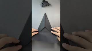 Such a handsome paper airplane model it flies well too paperplane origami papercraft papercraft [upl. by Nessi]