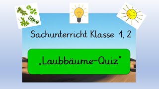 Sachunterricht Klasse 1 und 2 LaubbäumeQuiz Homeschooling [upl. by Eillac]