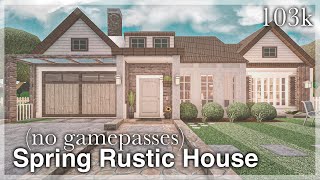 Bloxburg  Spring Rustic House Speedbuild no gamepasses [upl. by Ilah240]